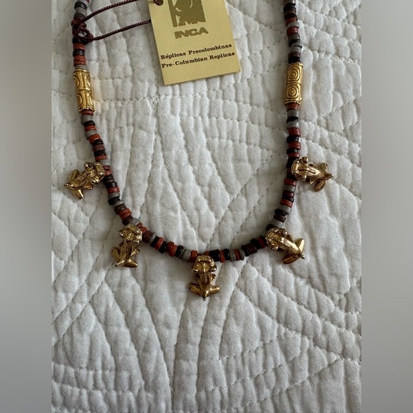 INC International Concepts Gold and beaded  Beaded Necklace INCA  NWT - Picture 5 of 8
